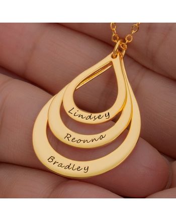 Rose Gold Custom Engraving Name Chain Necklaces | TP041